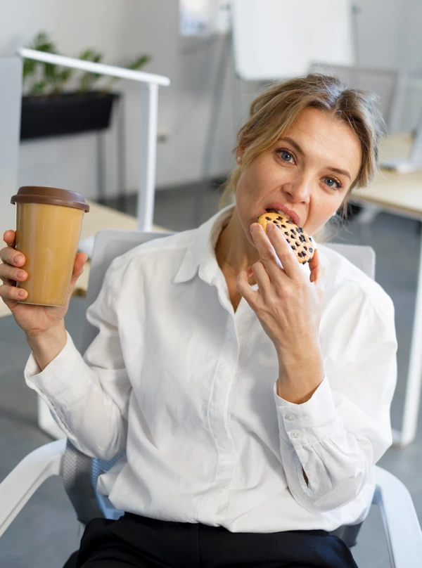 Services Micro Markets Woman Cookie Coffee