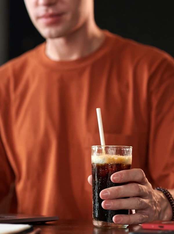 Services Office Pantry Service Man Drinking Soda